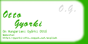 otto gyorki business card